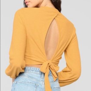 Mustard color long sleeve top